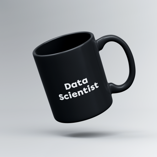 Siyah Seramik Data Scientist Kupası